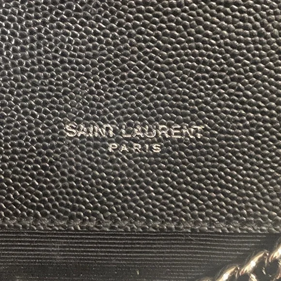 YSL Grain De Poudre Textured Mixed Matelasse Triquilt Small Monogram Satchel - Picture 4 of 16